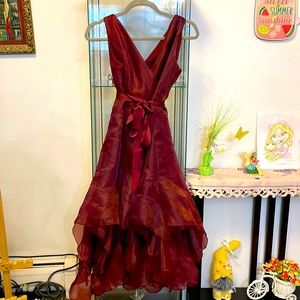 Maroon Venus Party Dress